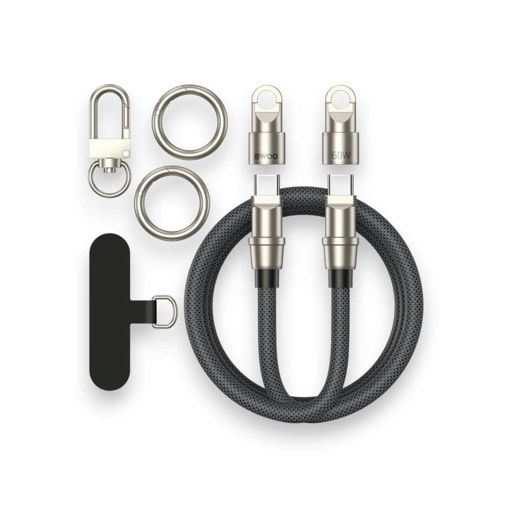 Picture of BWOO USB-C TO USB-C PHONE LANYARD 1.2M BLACK